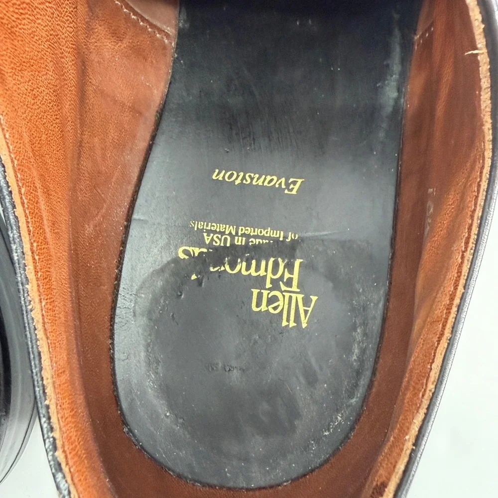Allen Edmonds‎ Evanston Mens Black Leather Cap Toe Oxford Dress Shoes 10.5 EEE